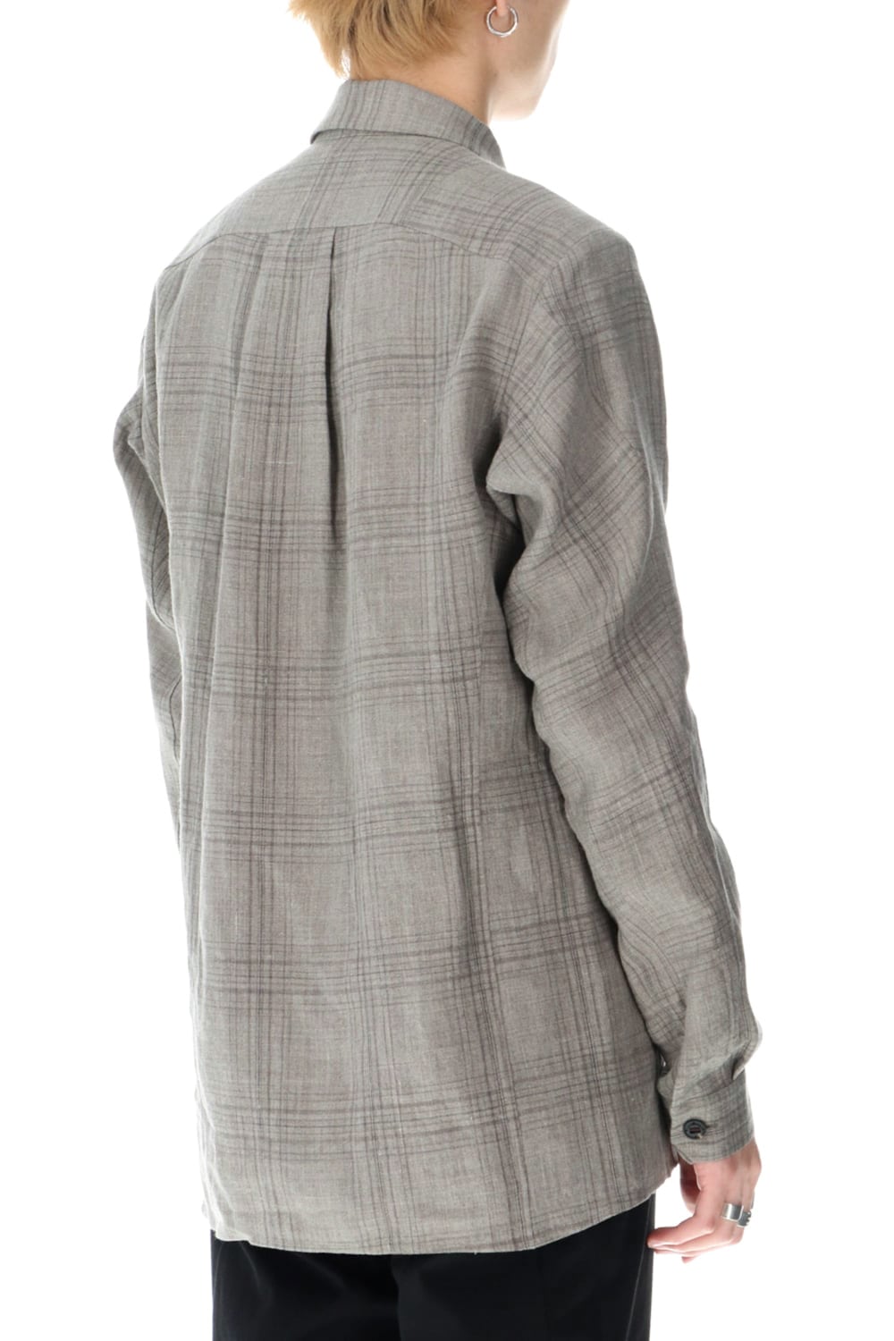 Shirt Linen check shrink wash