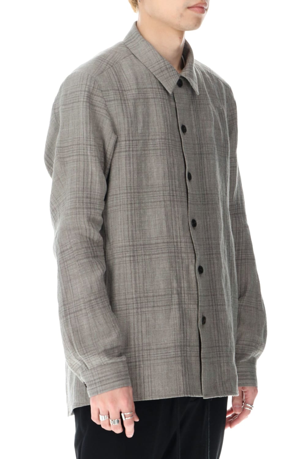 Shirt Linen check shrink wash