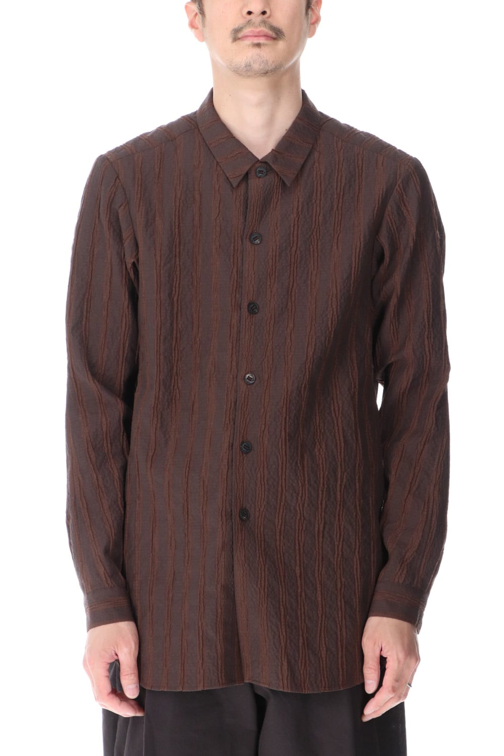 Shirt light weight stretch seersucker