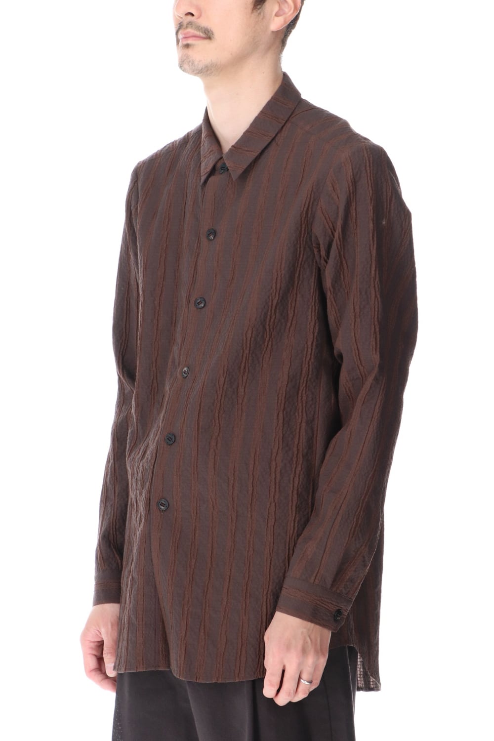 Shirt light weight stretch seersucker