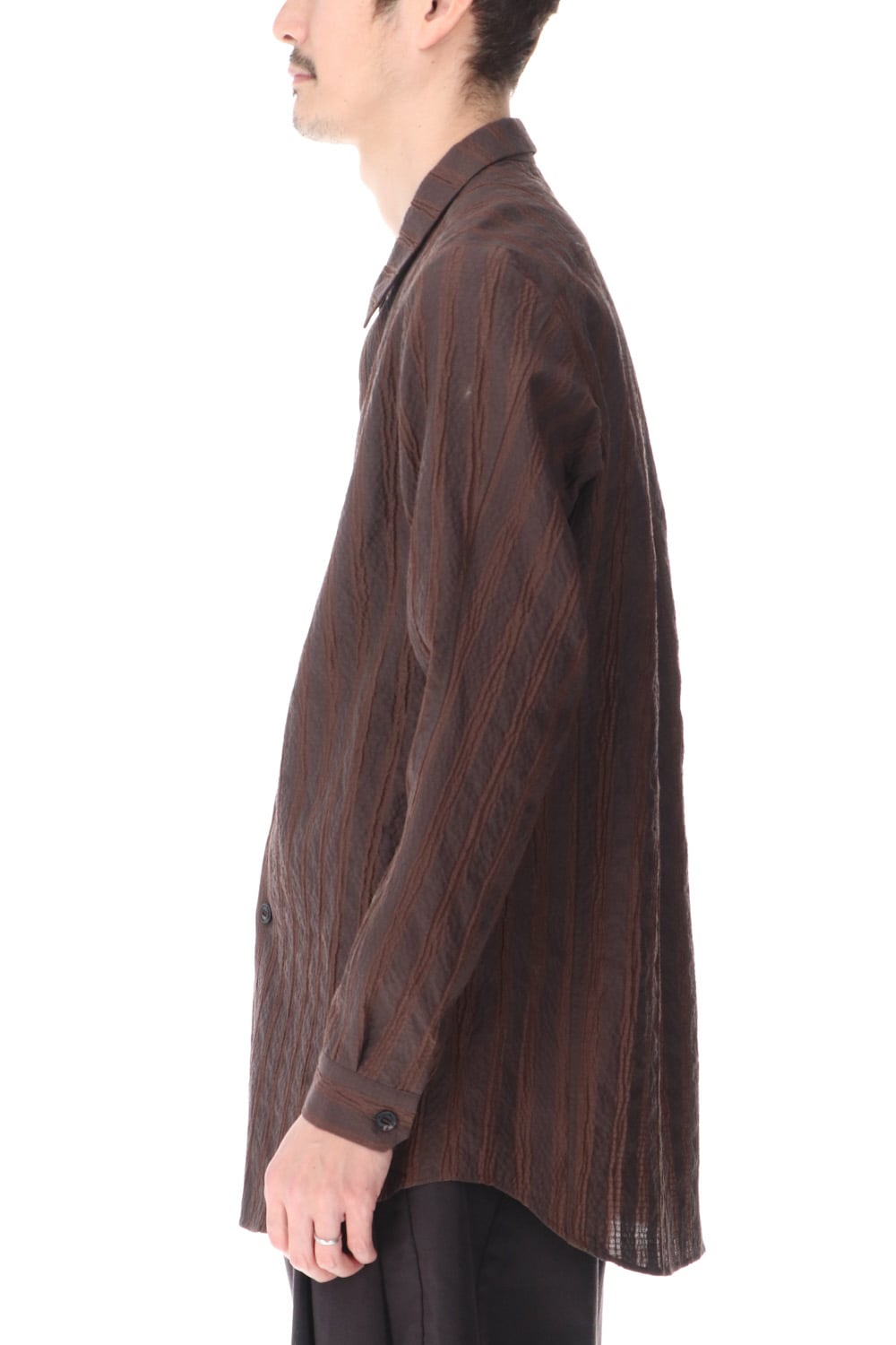 Shirt light weight stretch seersucker