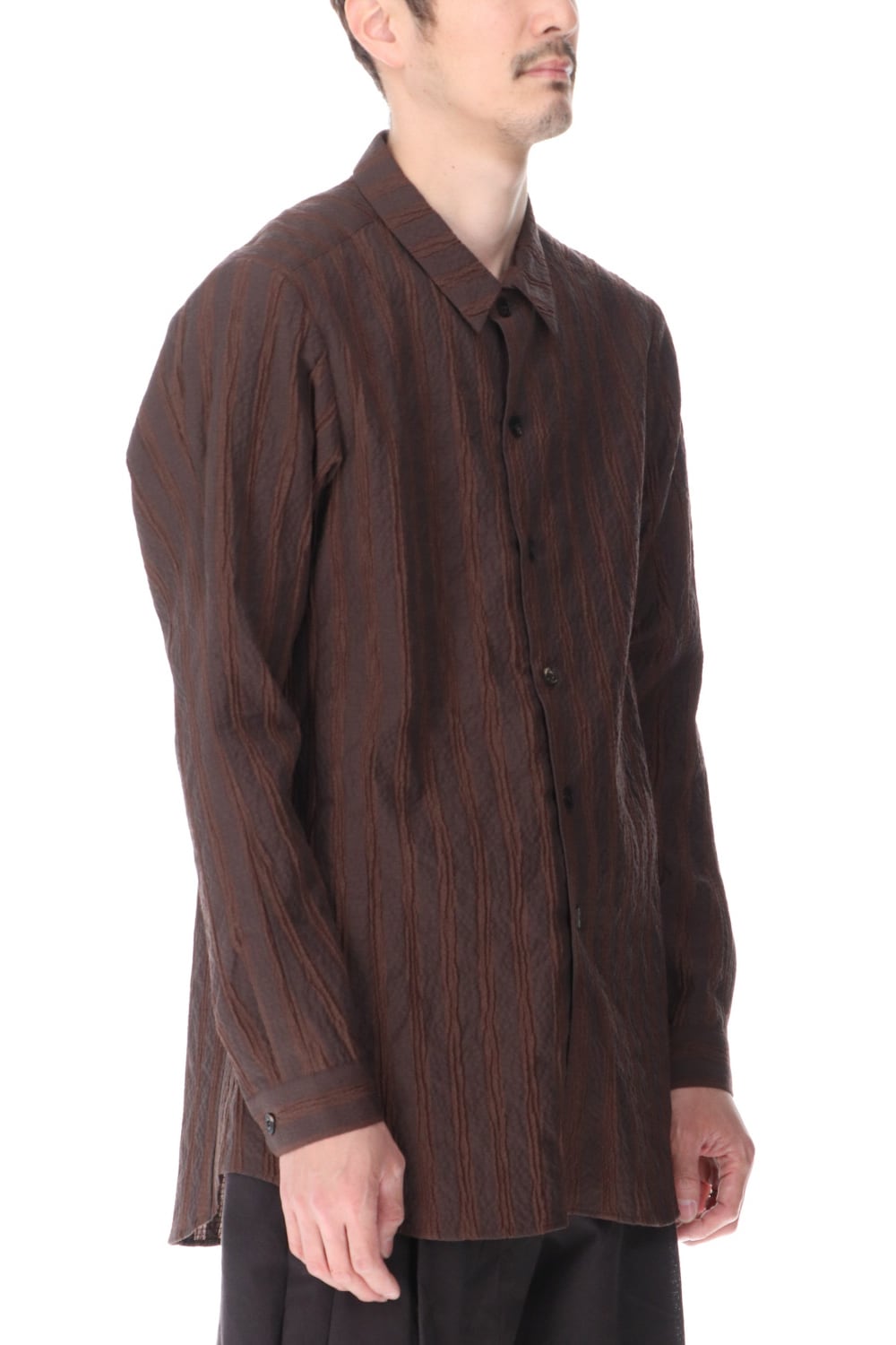 Shirt light weight stretch seersucker