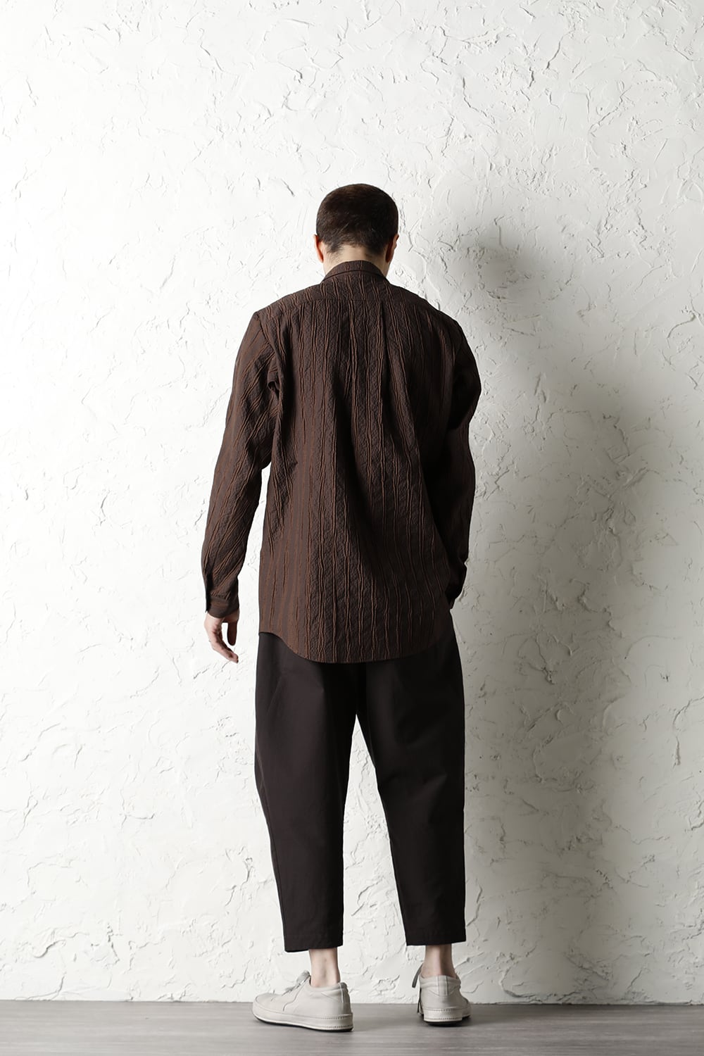 Shirt light weight stretch seersucker