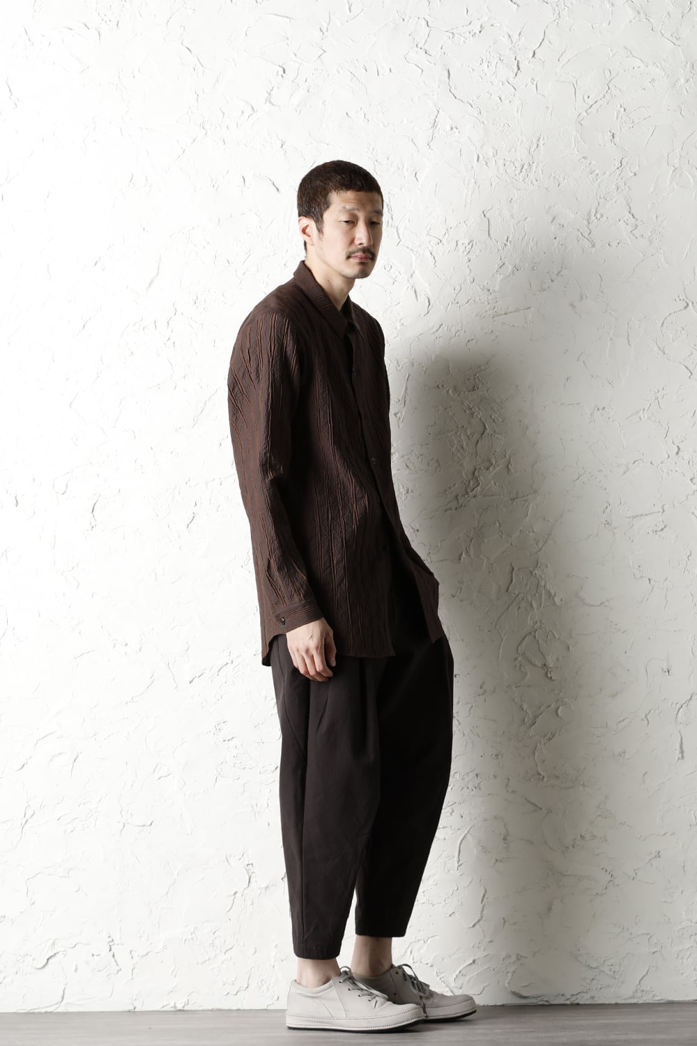 Shirt light weight stretch seersucker