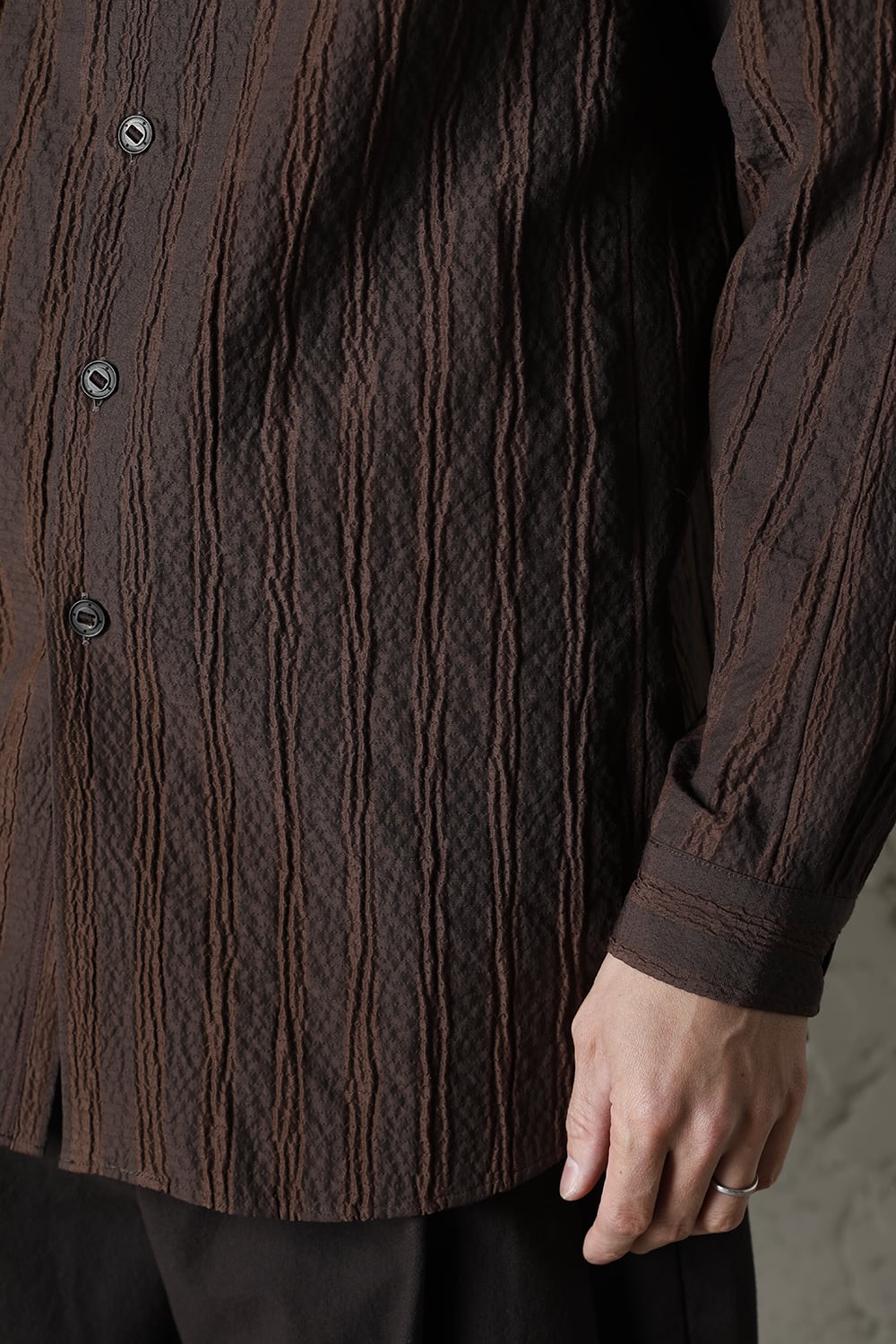 Shirt light weight stretch seersucker