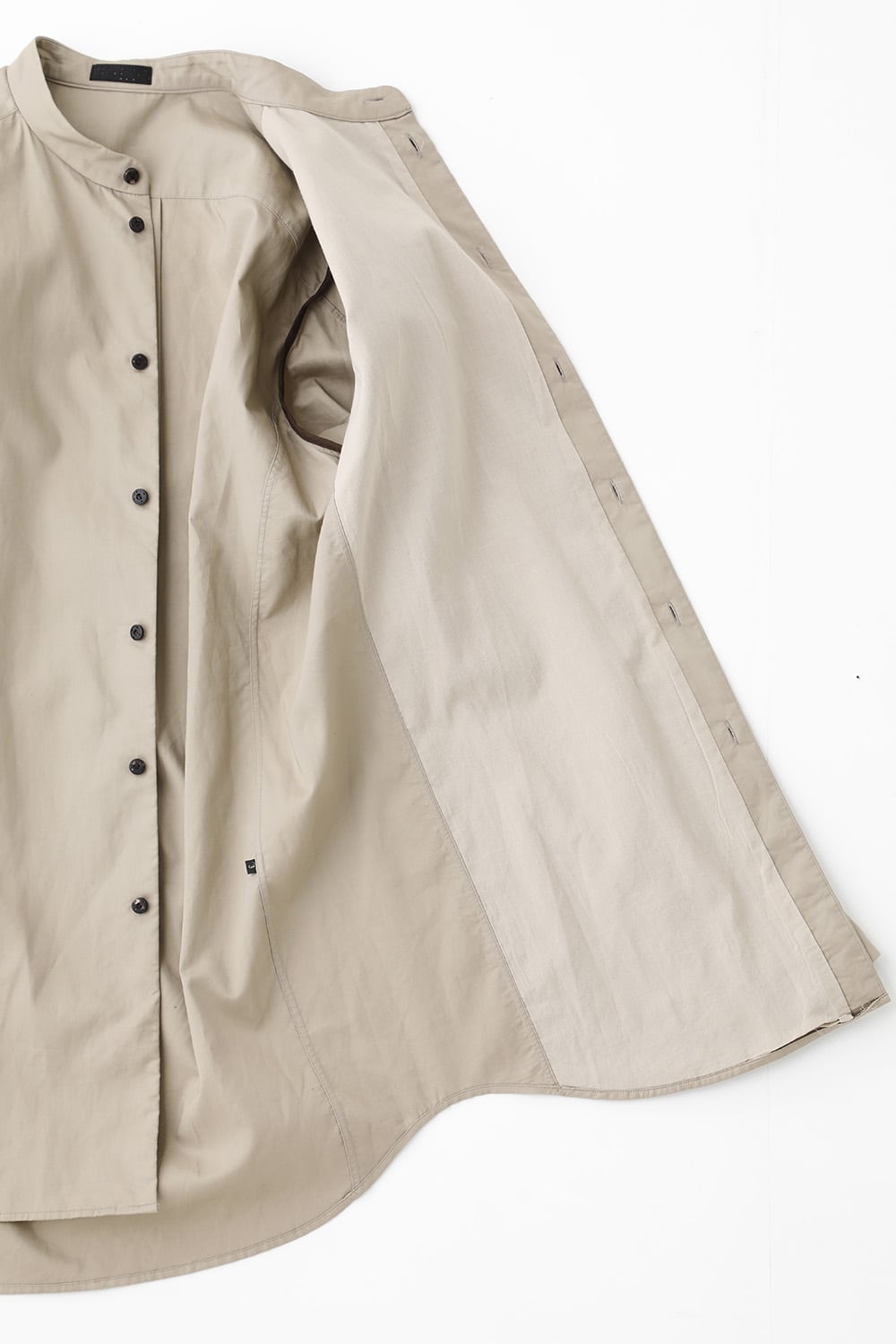 シャツ 200/2 コットン ダブルウィーブ  ベージュ