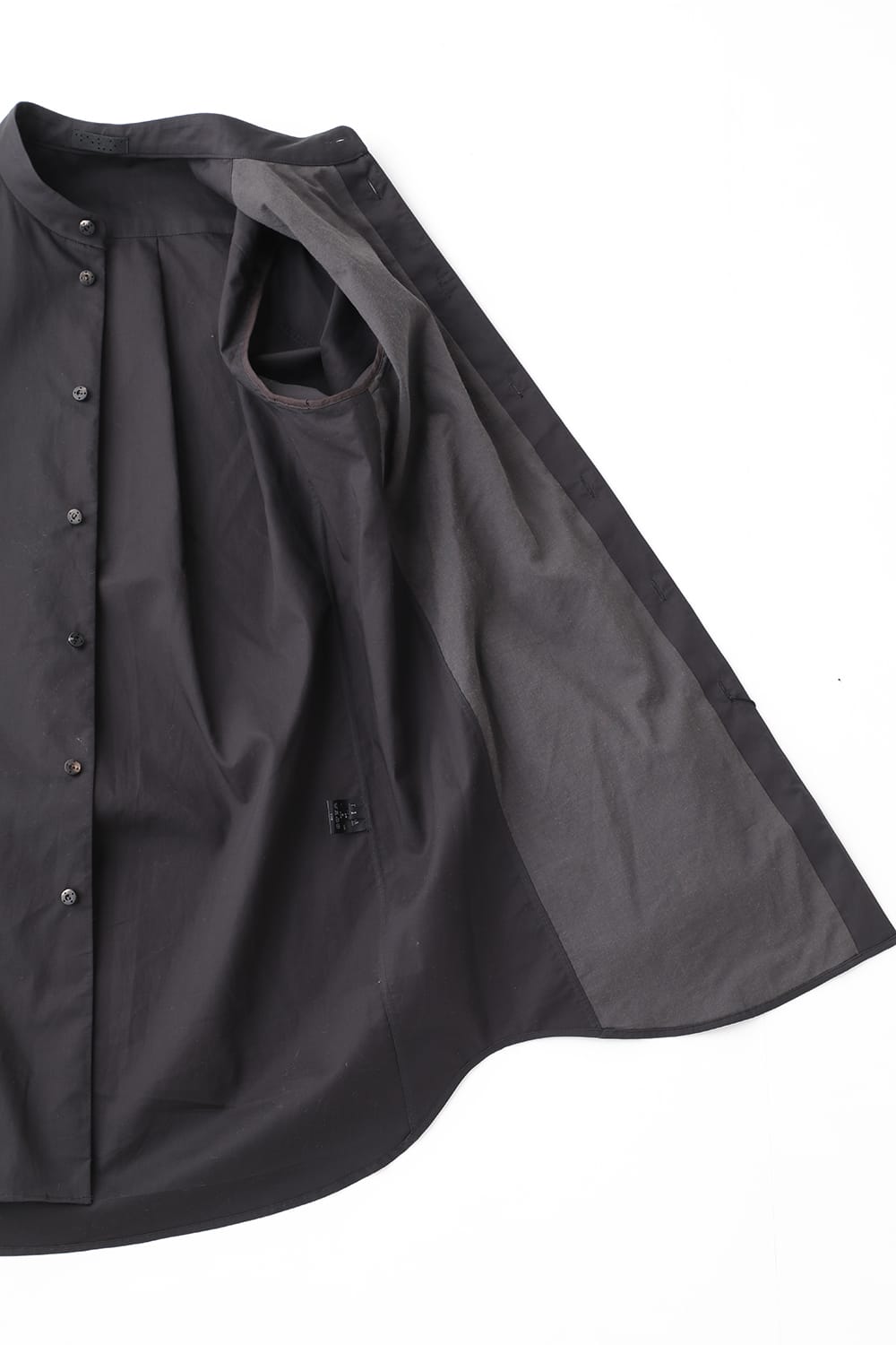 シャツ 200/2 コットン ダブルウィーブ  ブラック