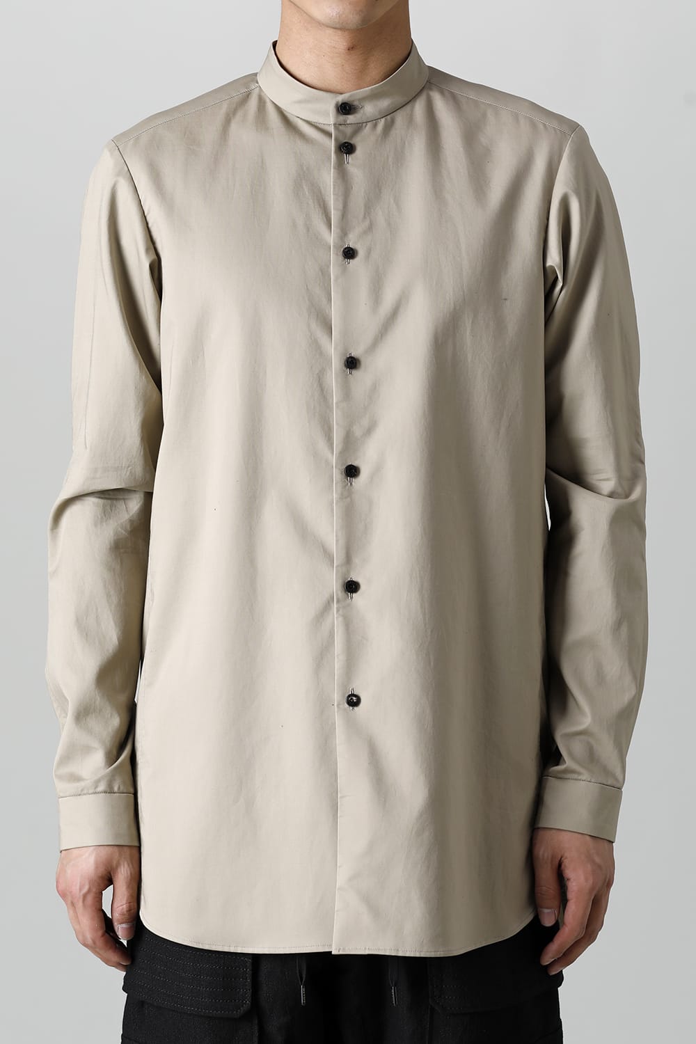 シャツ 200/2 コットン ダブルウィーブ  ベージュ