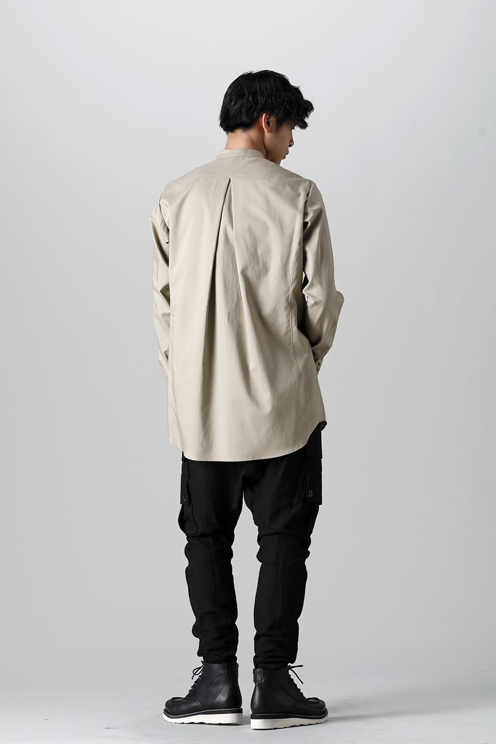 シャツ 200/2 コットン ダブルウィーブ  ベージュ