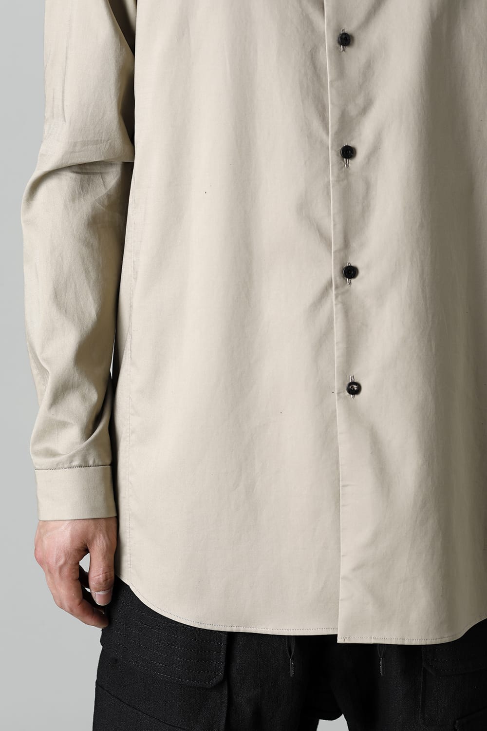 シャツ 200/2 コットン ダブルウィーブ  ベージュ