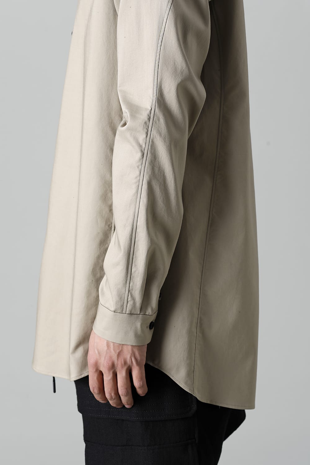 シャツ 200/2 コットン ダブルウィーブ  ベージュ