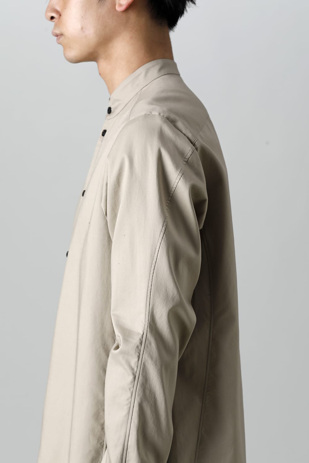 シャツ 200/2 コットン ダブルウィーブ  ベージュ