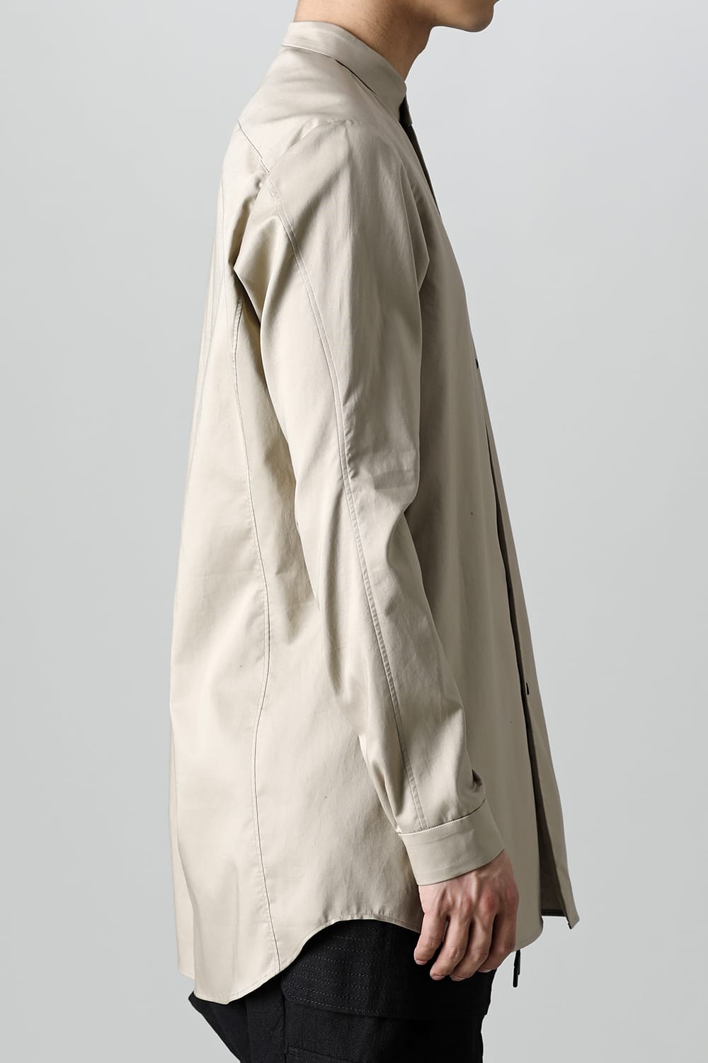 シャツ 200/2 コットン ダブルウィーブ  ベージュ