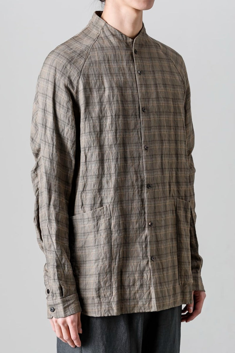 Check shirt viscose / cotton