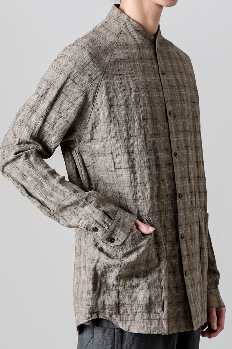 Check shirt viscose / cotton