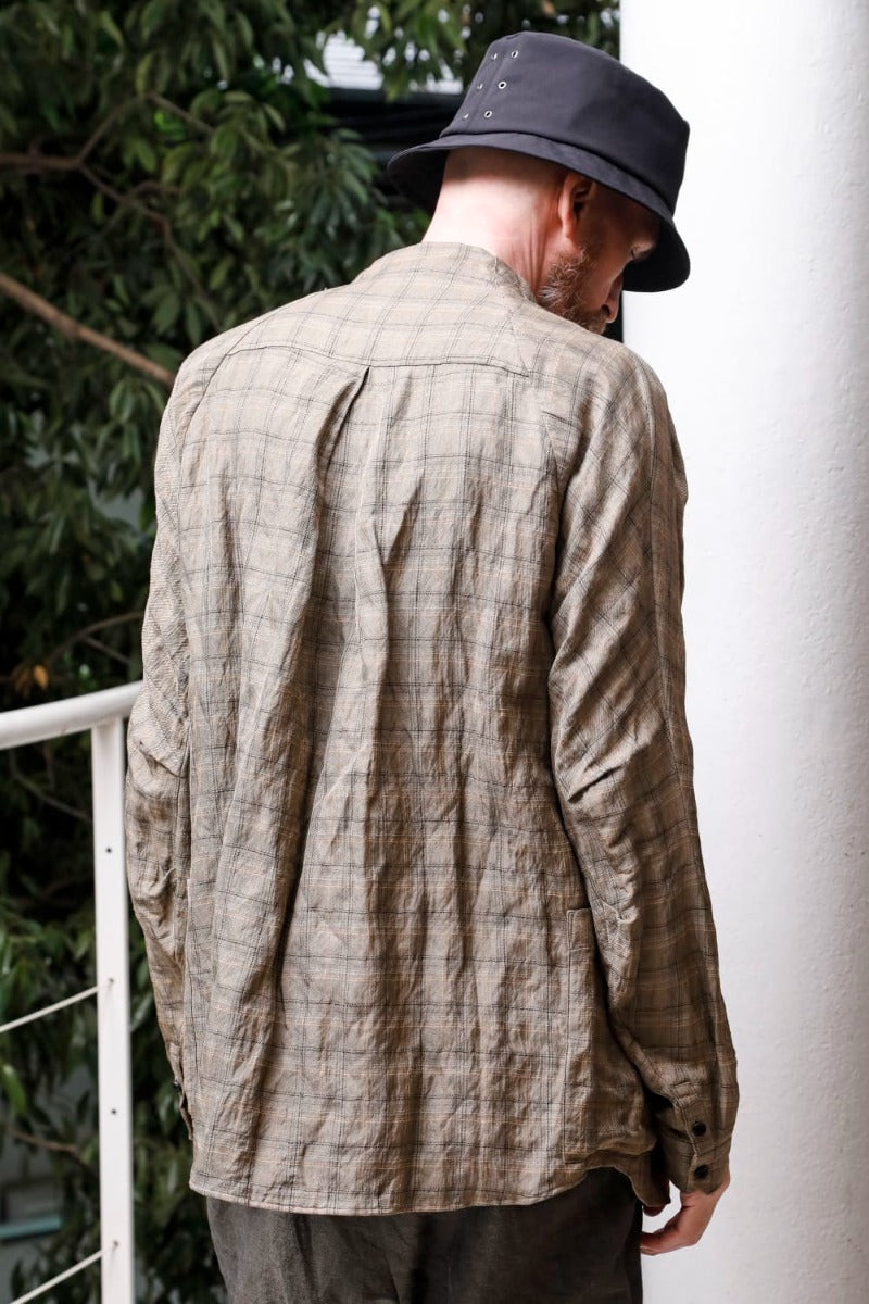 Check shirt viscose / cotton