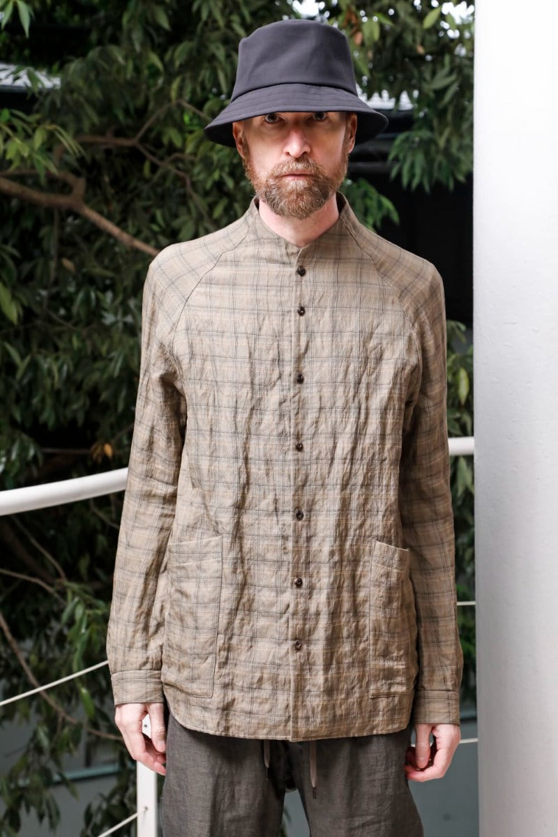 Check shirt viscose / cotton