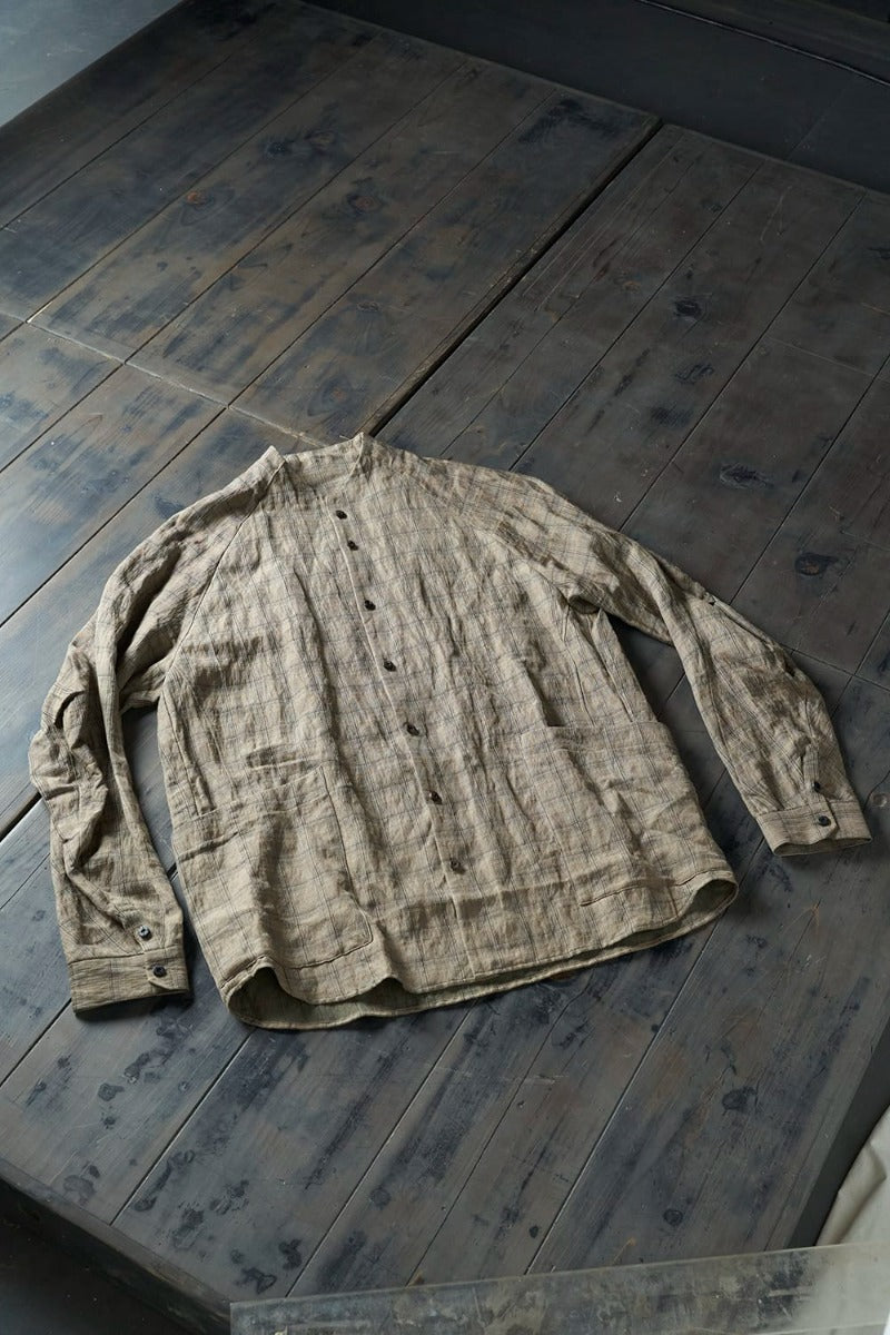 Check shirt viscose / cotton