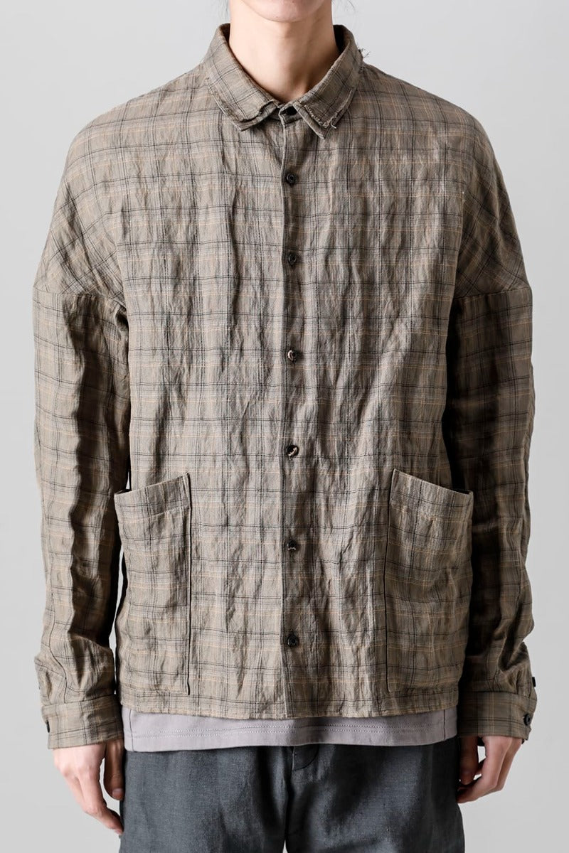 Check shirt viscose / cotton