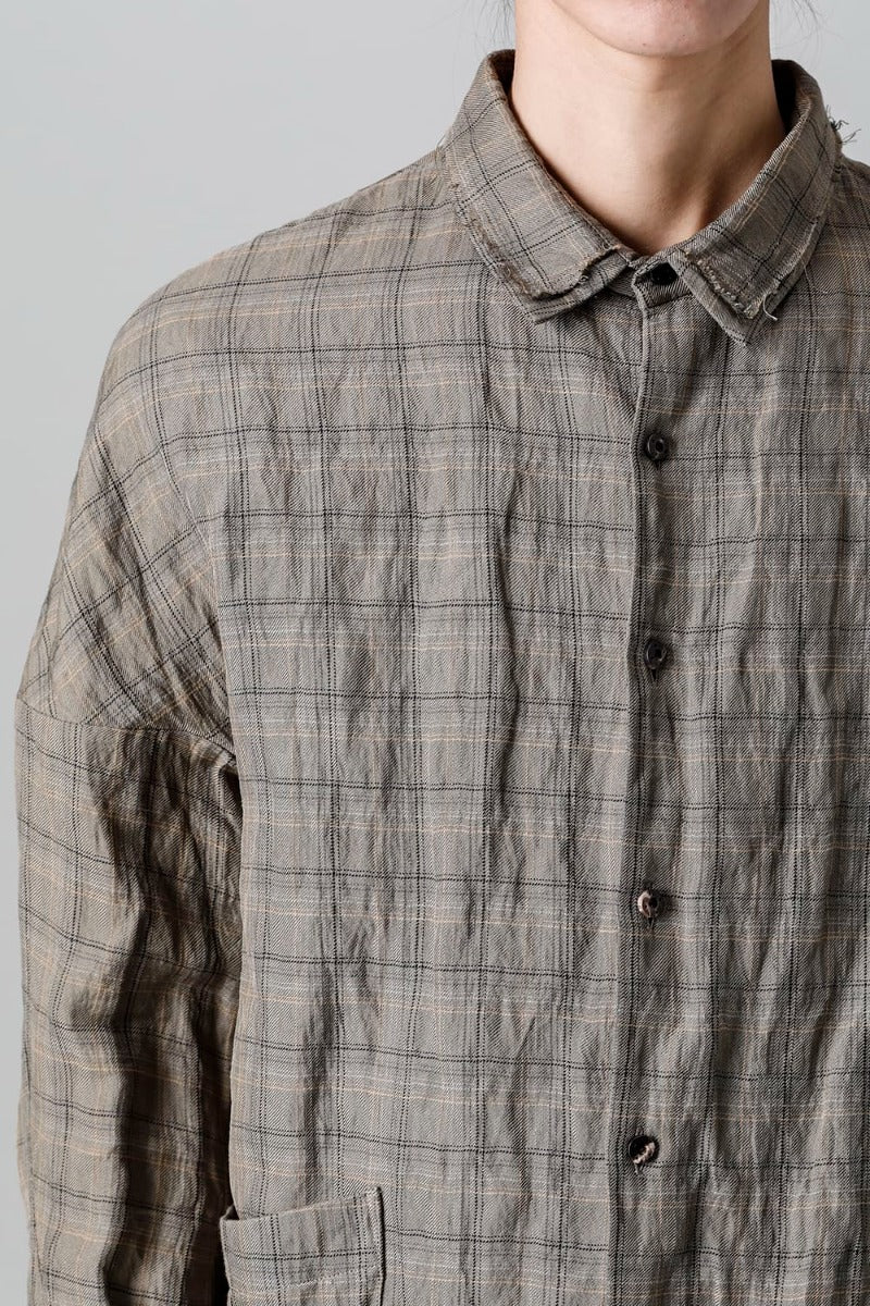 Check shirt viscose / cotton