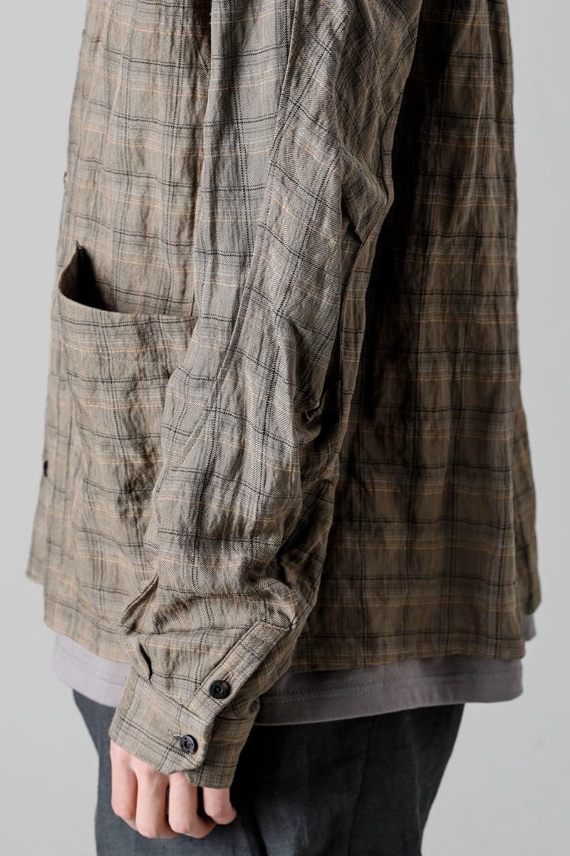 Check shirt viscose / cotton