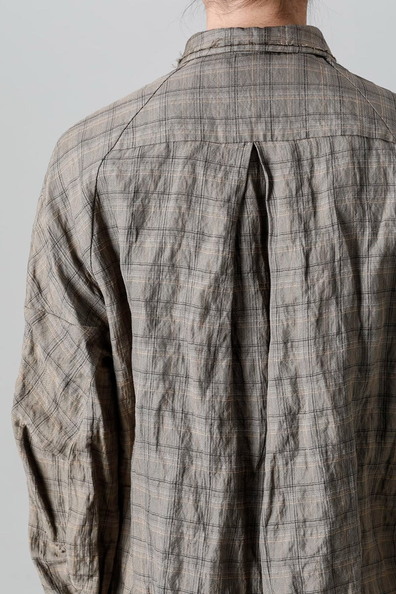 Check shirt viscose / cotton