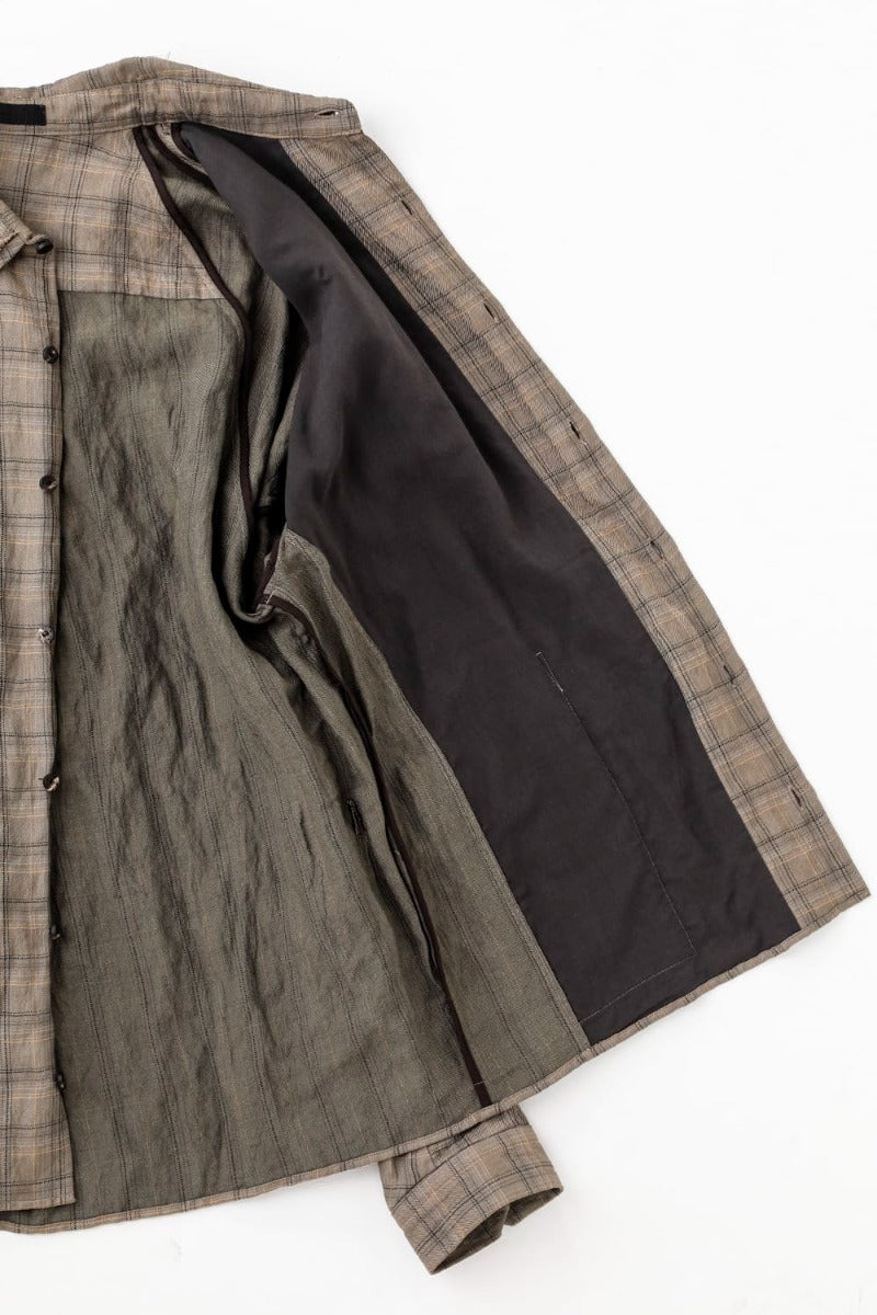 Check shirt viscose / cotton