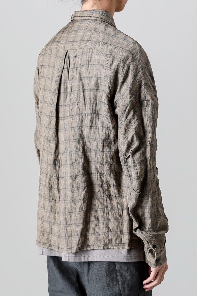 Check shirt viscose / cotton