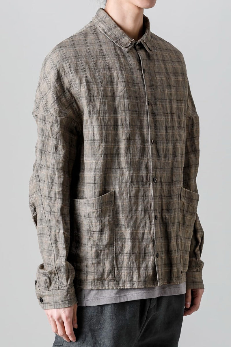 Check shirt viscose / cotton