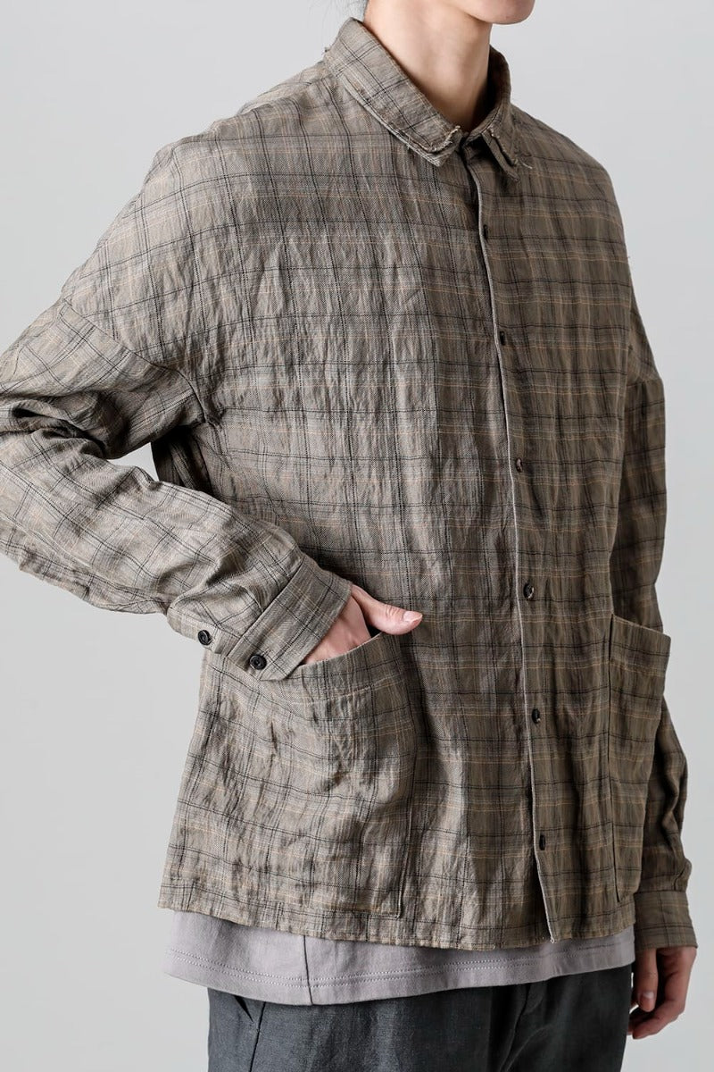 Check shirt viscose / cotton