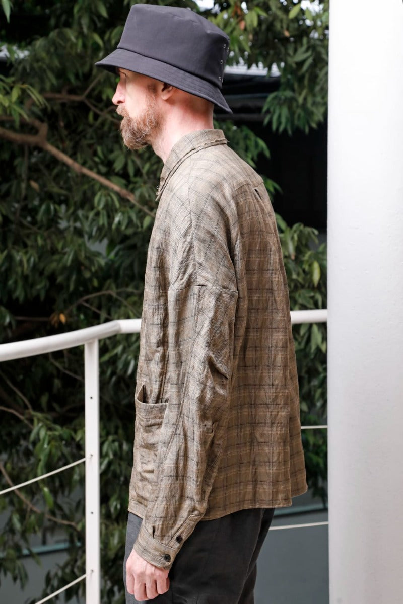 Check shirt viscose / cotton