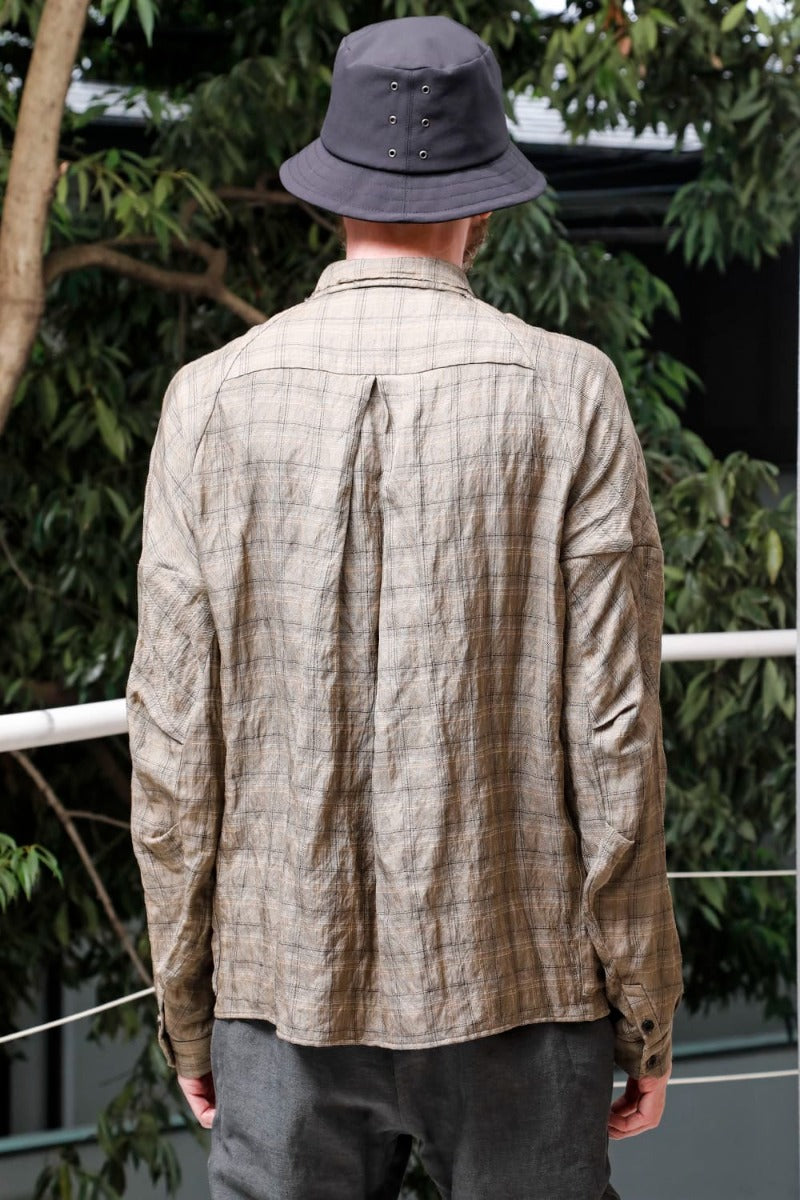 Check shirt viscose / cotton