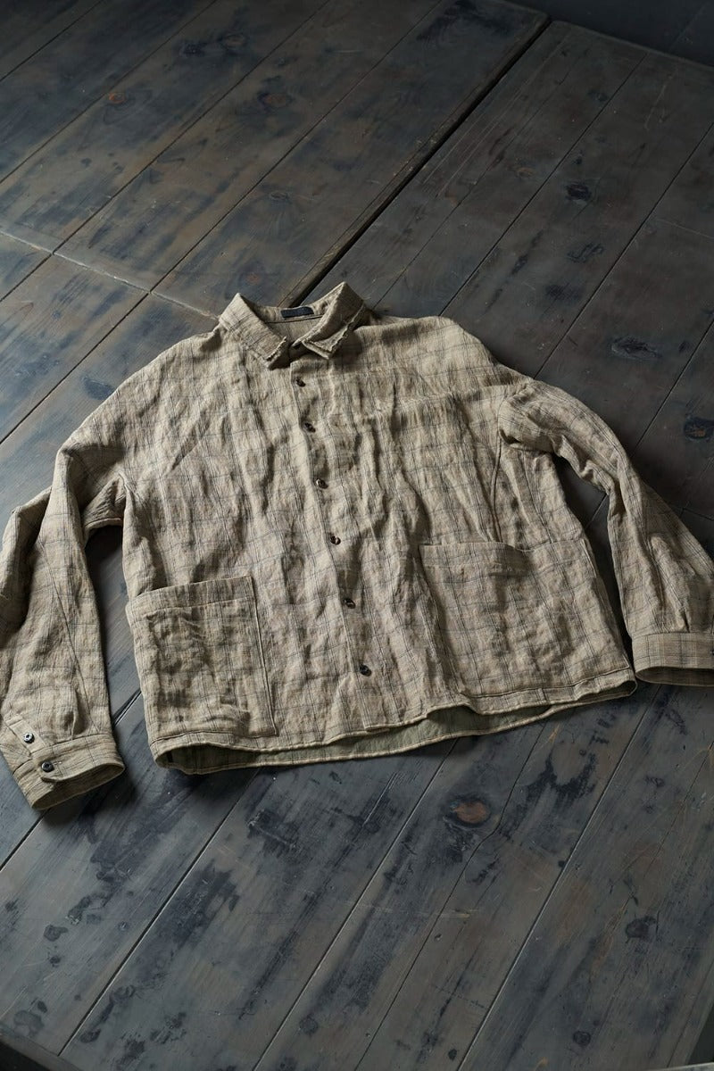 Check shirt viscose / cotton