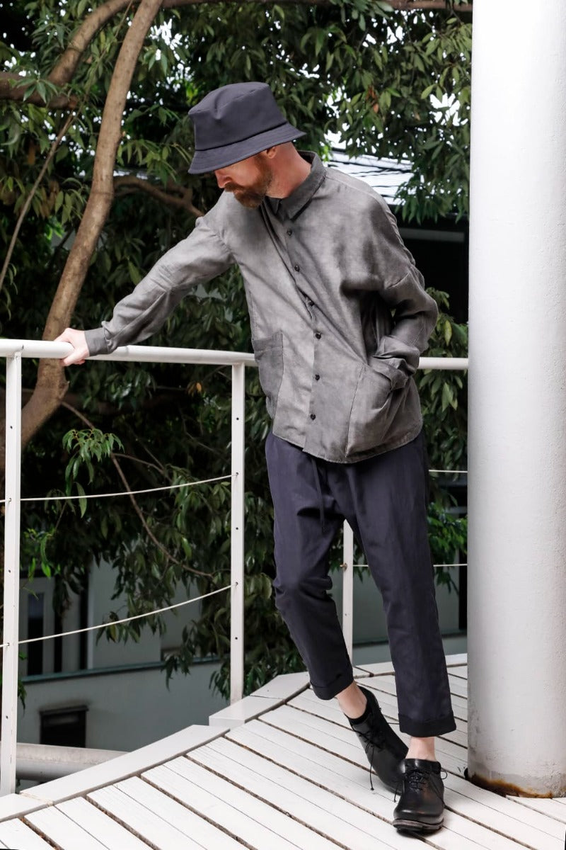 シャツ モダール/シルク 