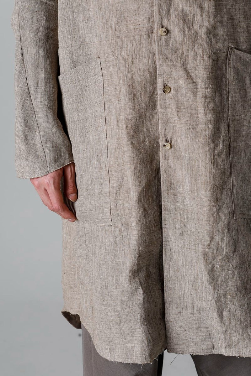 ロングシャツ Ramie "デューン”