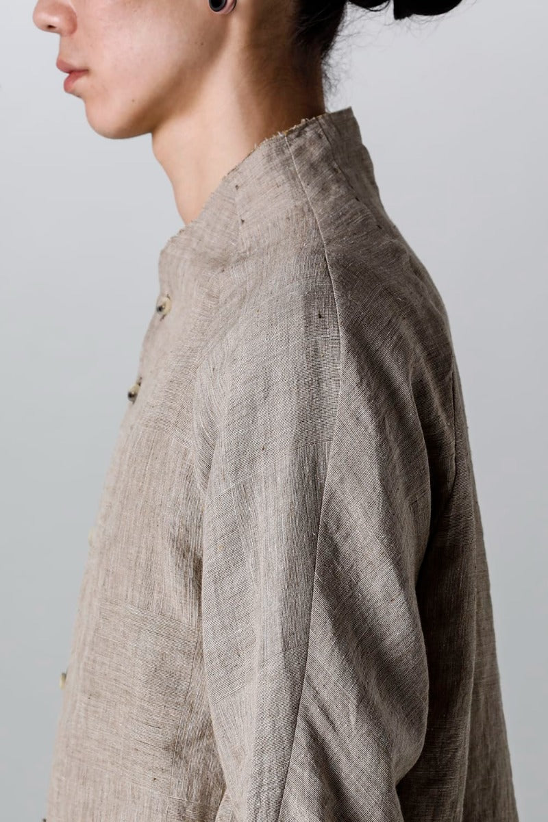 ロングシャツ Ramie "デューン”