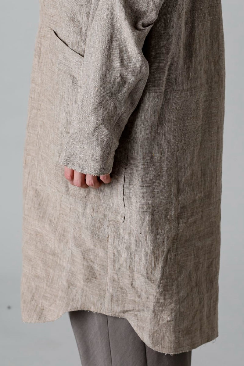ロングシャツ Ramie "デューン”