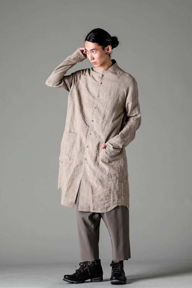 ロングシャツ Ramie "デューン”