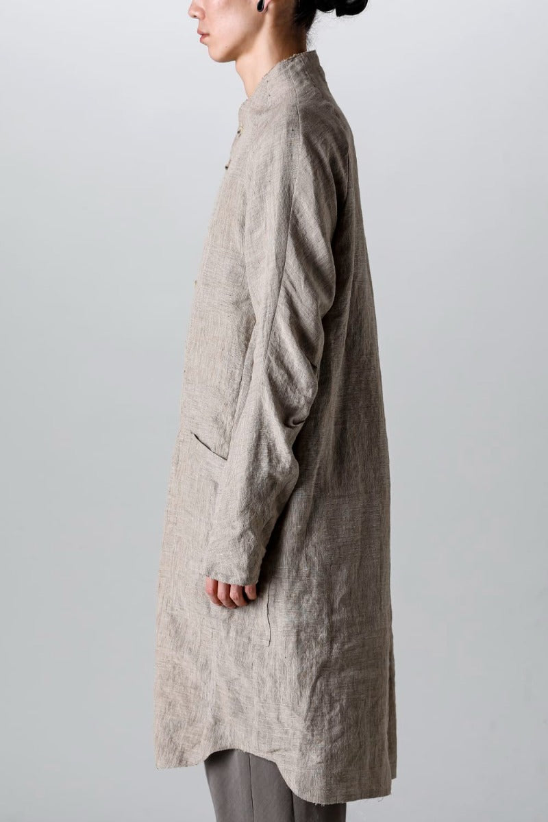 ロングシャツ Ramie "デューン”