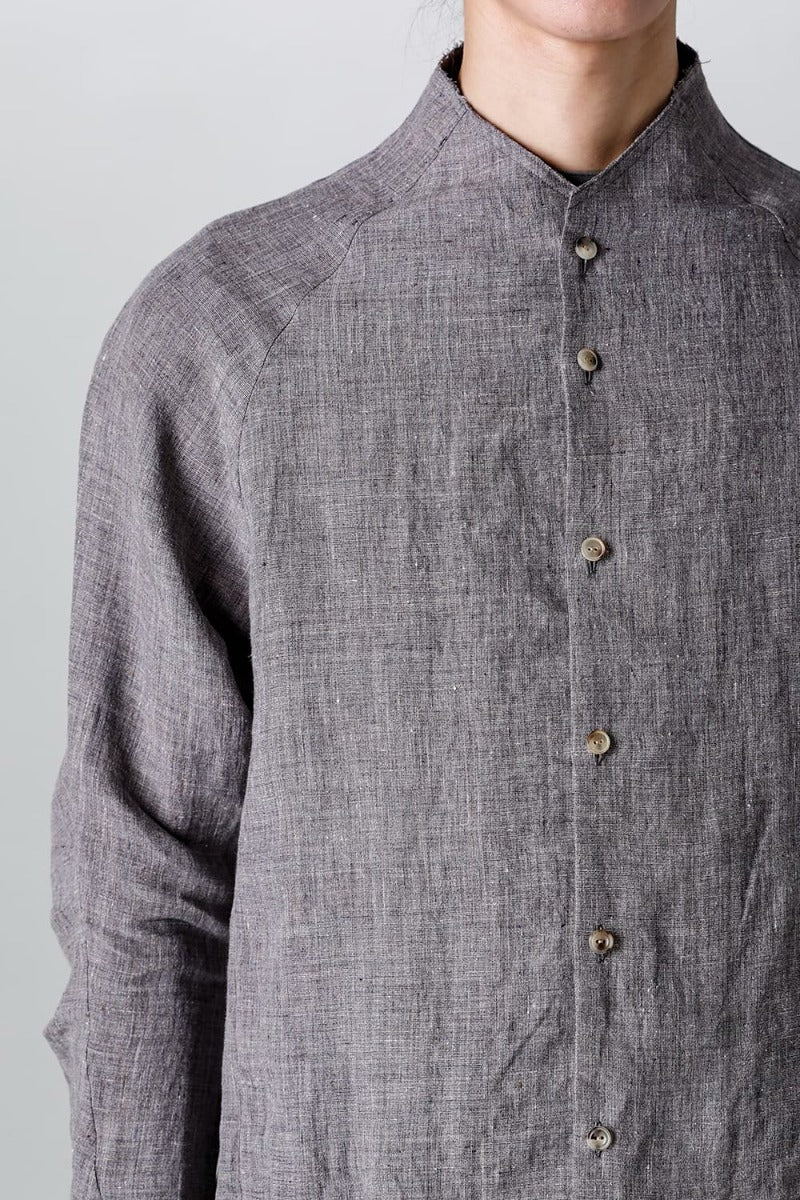 Long shirt  Ramie Vintage-Blue