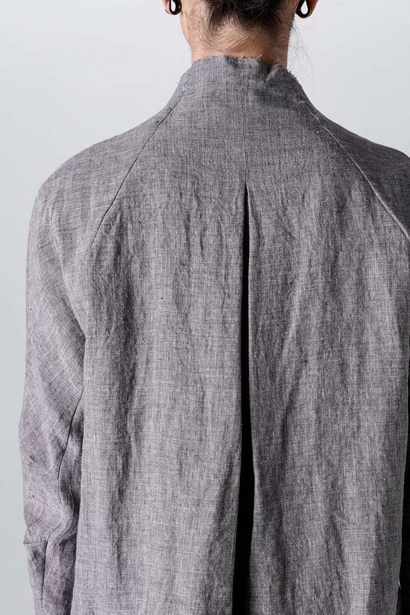 Long shirt  Ramie Vintage-Blue