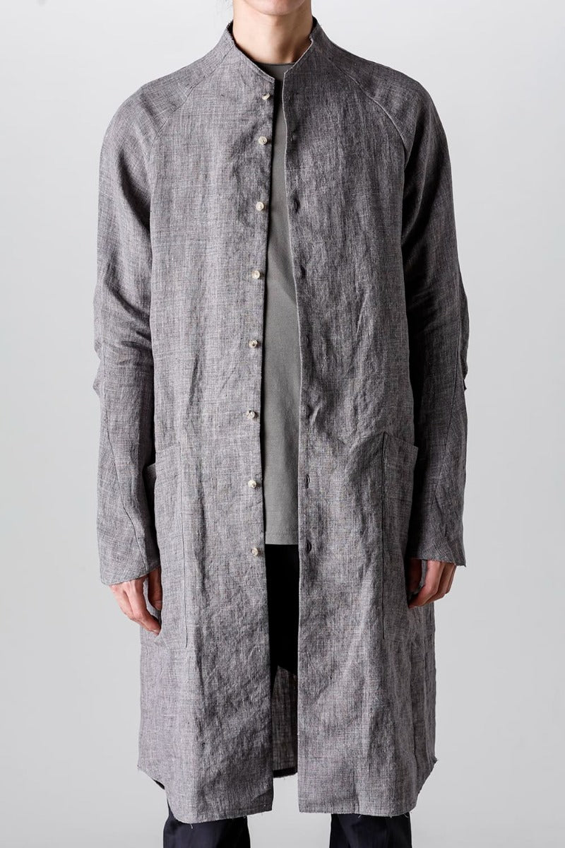 Long shirt  Ramie Vintage-Blue