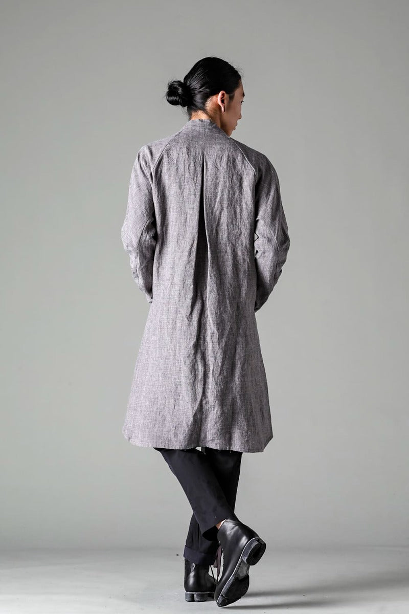 Long shirt  Ramie Vintage-Blue