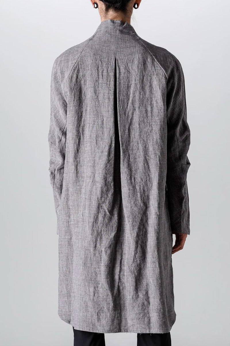 Long shirt  Ramie Vintage-Blue