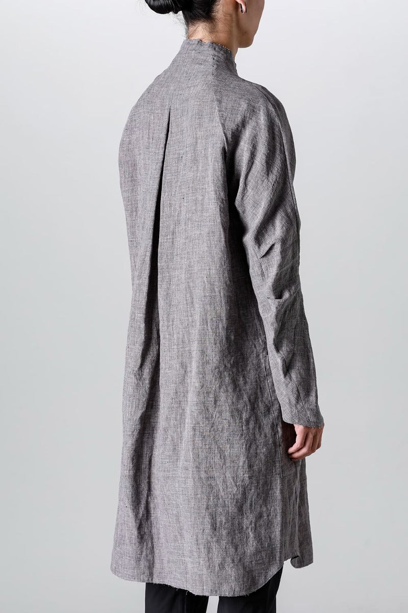 Long shirt  Ramie Vintage-Blue