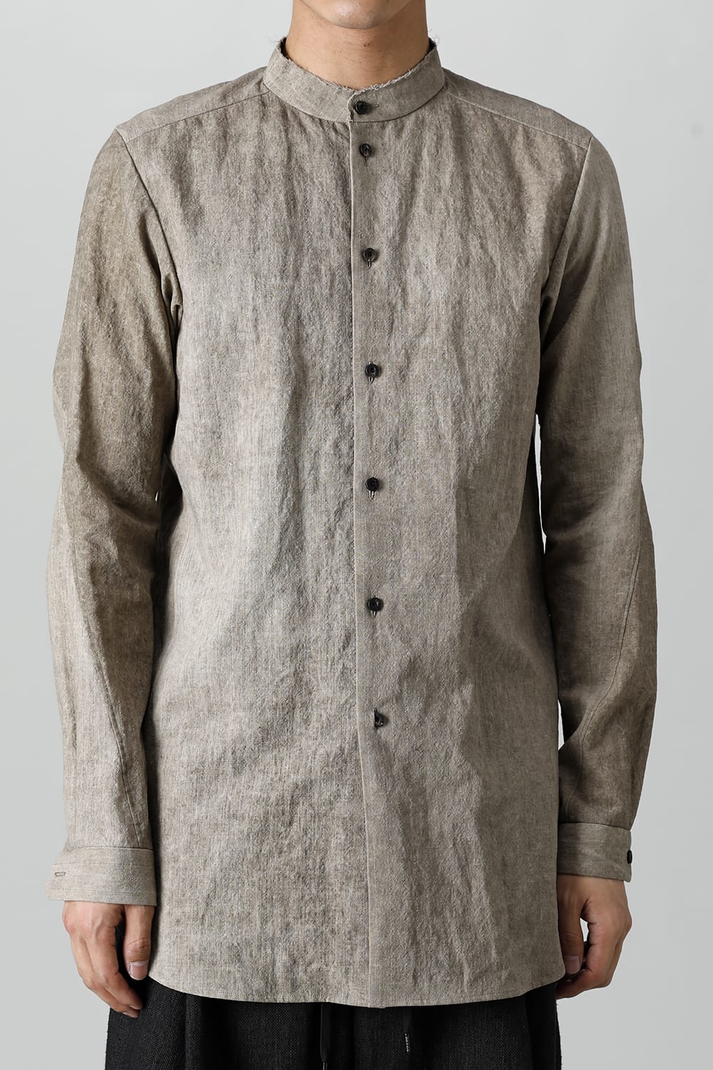 Shirt cotton / linen cold dyed