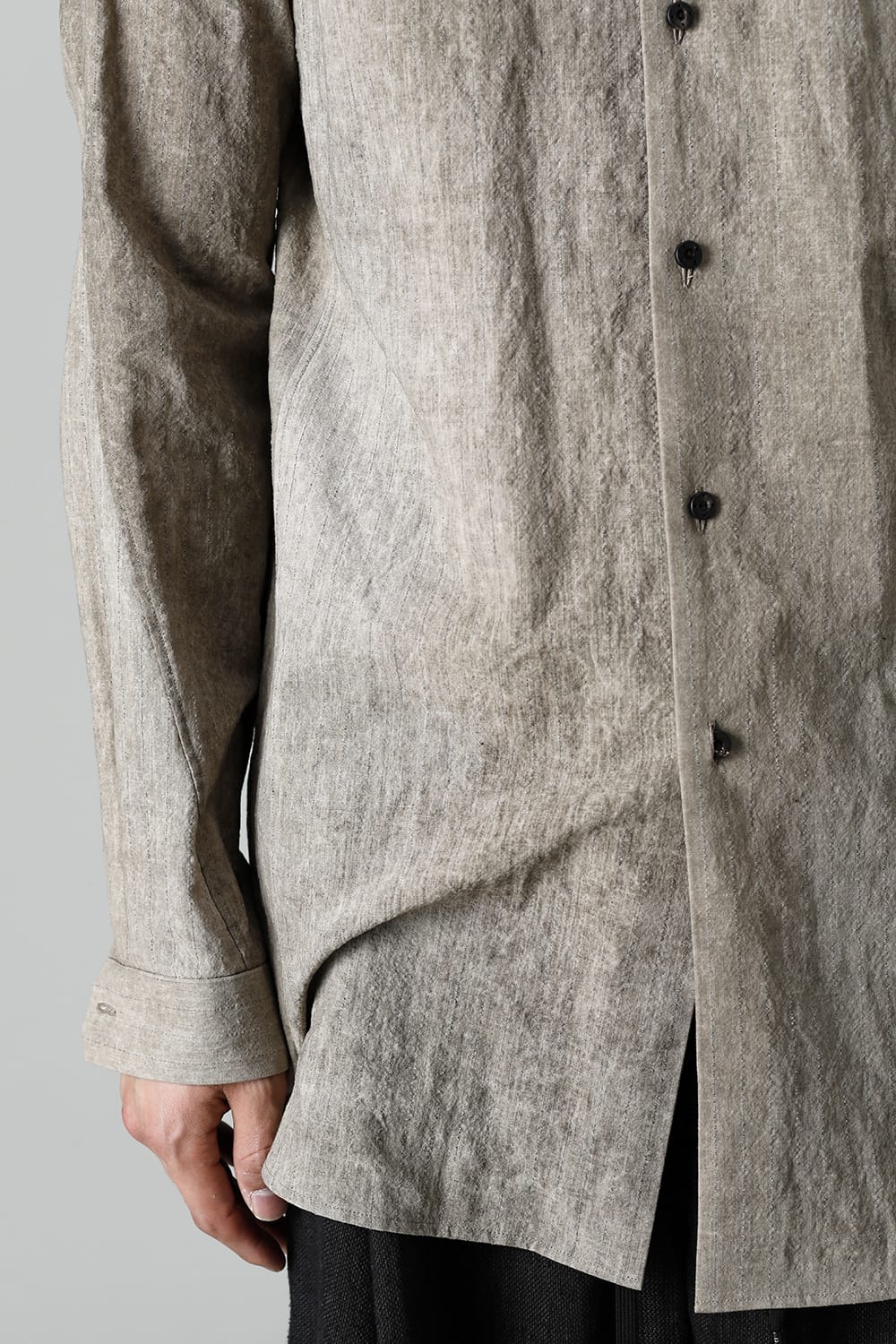 Shirt cotton / linen cold dyed