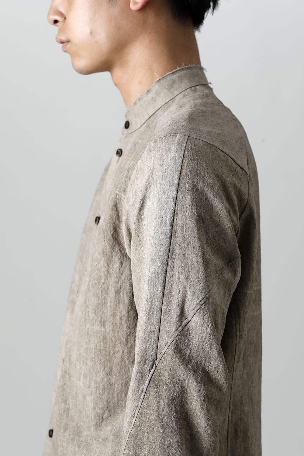 Shirt cotton / linen cold dyed