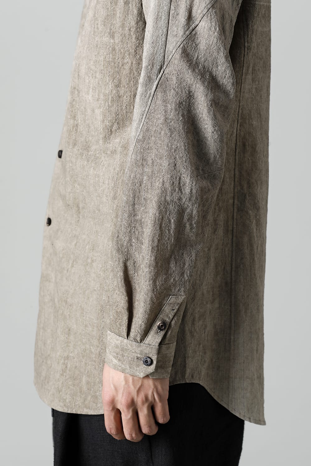 Shirt cotton / linen cold dyed