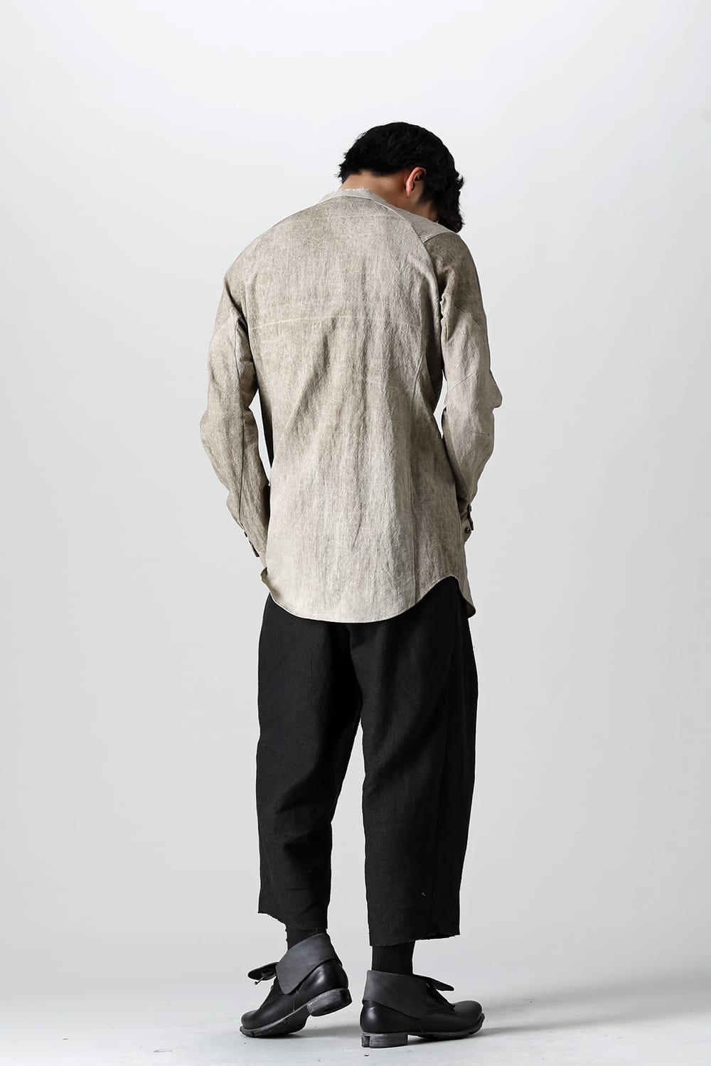 Shirt cotton / linen cold dyed